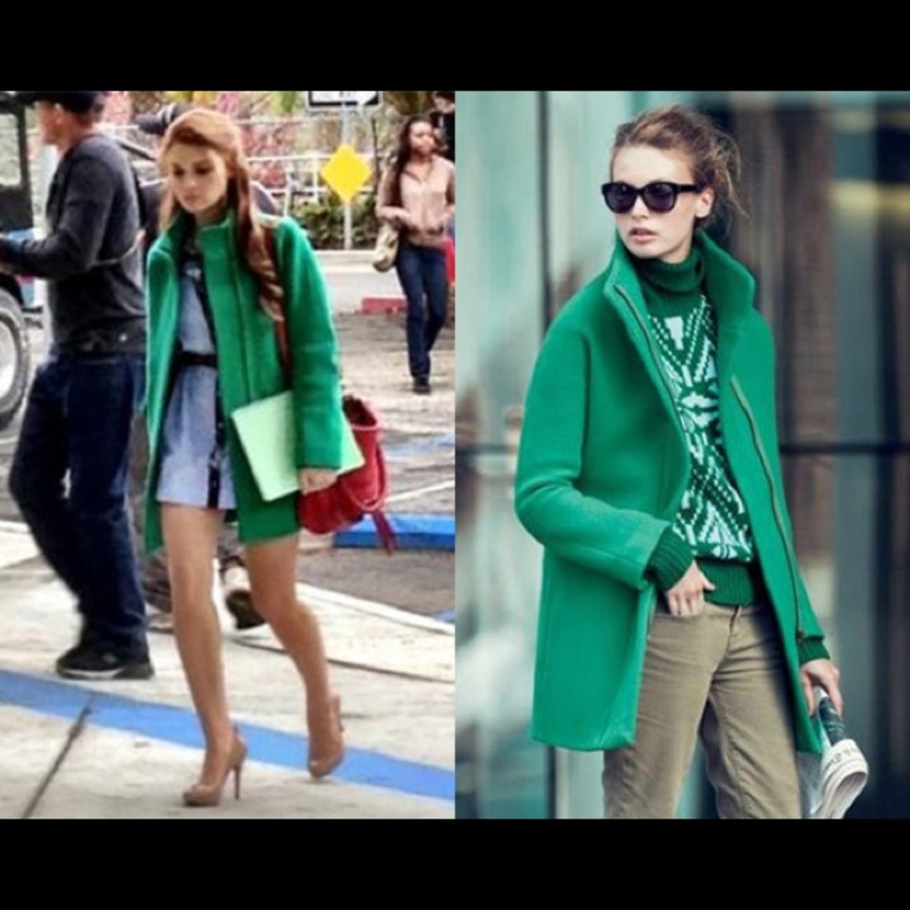 J. Crew Stadium Cloth Cocoon Jacket, Size 4, Coral